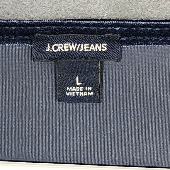 J Crew Jeans Bodysuit Velour Large Navy Blue Long Sleeve - Picture 6 of 10